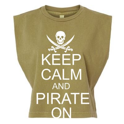 Keep Calm and Pirate On Garment-Dyed Women's Muscle Tee