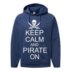 Keep Calm and Pirate On Performance Fleece Hoodie