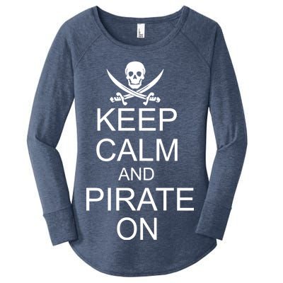 Keep Calm and Pirate On Women's Perfect Tri Tunic Long Sleeve Shirt