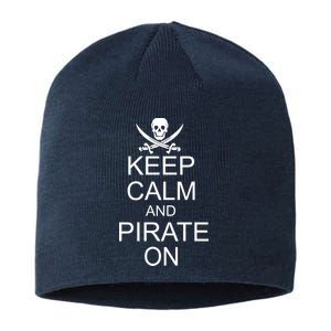 Keep Calm and Pirate On Sustainable Beanie