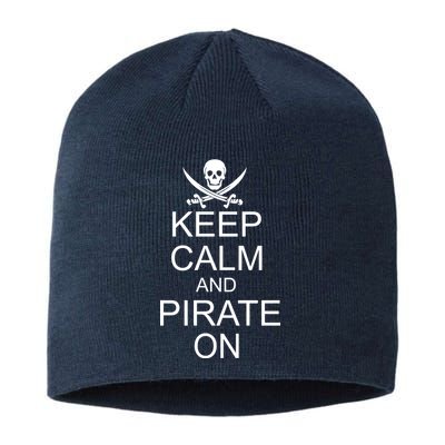 Keep Calm and Pirate On Sustainable Beanie