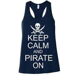 Keep Calm and Pirate On Women's Racerback Tank