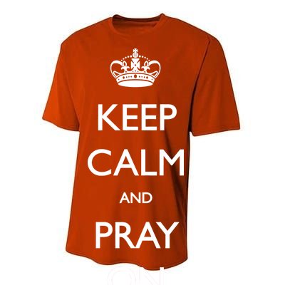 Keep Calm And Pray On Performance Sprint T-Shirt