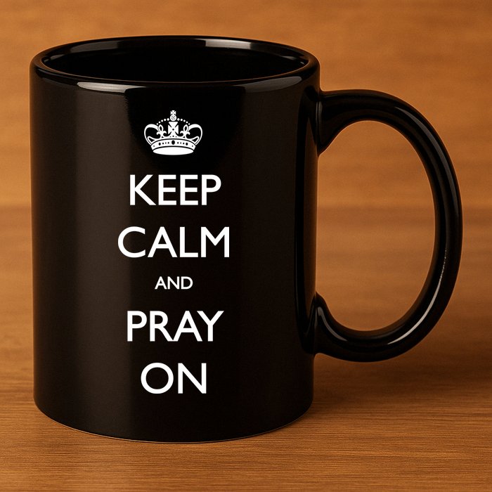 Keep Calm And Pray On 11oz C Handle Ceramic Mug