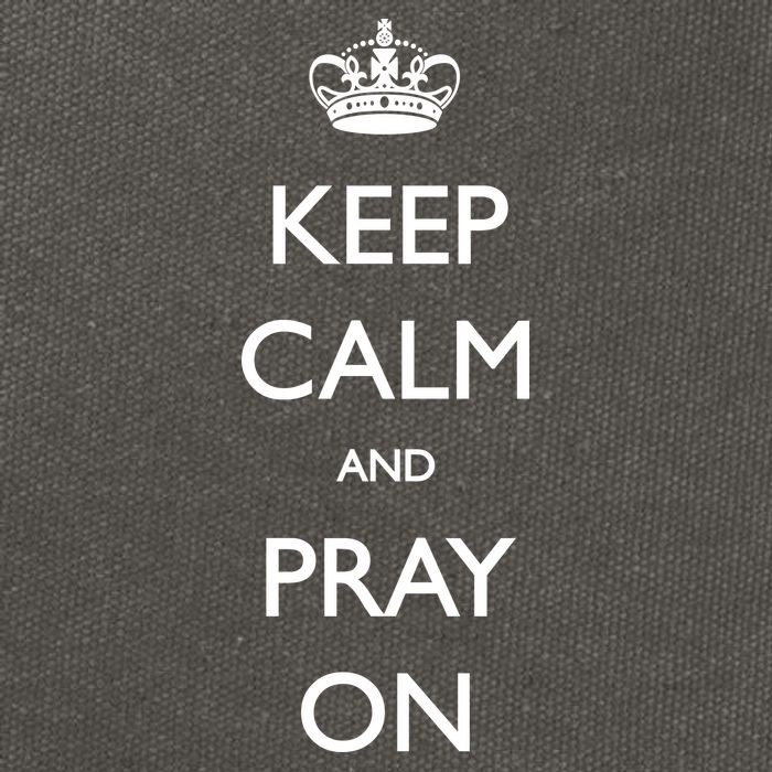 Keep Calm And Pray On Cotton Canvas Backpack