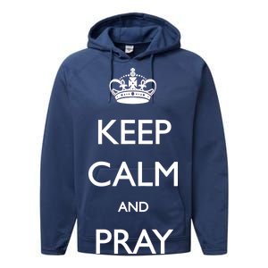 Keep Calm And Pray On Performance Fleece Hoodie