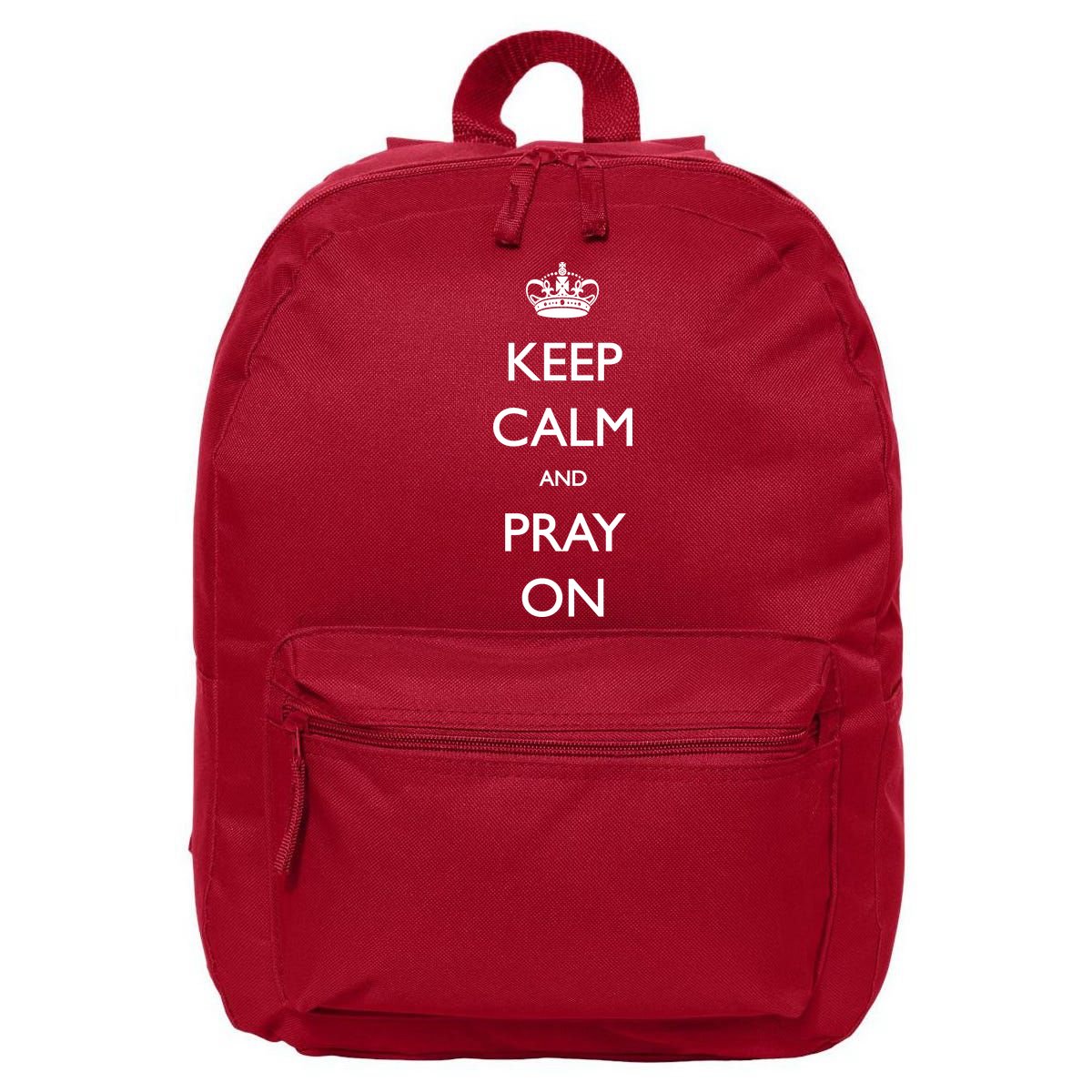 Keep Calm And Pray On 16 in Basic Backpack