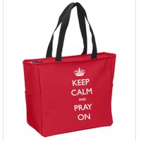 Keep Calm And Pray On Zip Tote Bag