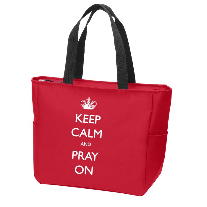 Keep Calm And Pray On Zip Tote Bag
