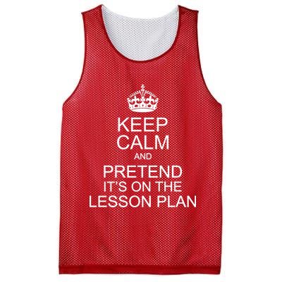 Keep Calm And Pretend It's On The Lesson Plan Mesh Reversible Basketball Jersey Tank