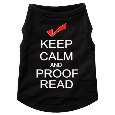 Keep Calm and Proof Read Doggie Tank
