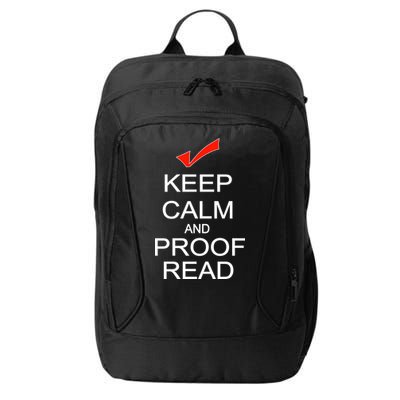 Keep Calm and Proof Read City Backpack