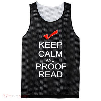 Keep Calm and Proof Read Mesh Reversible Basketball Jersey Tank