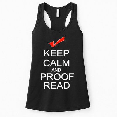 Keep Calm and Proof Read Womens Tank Top