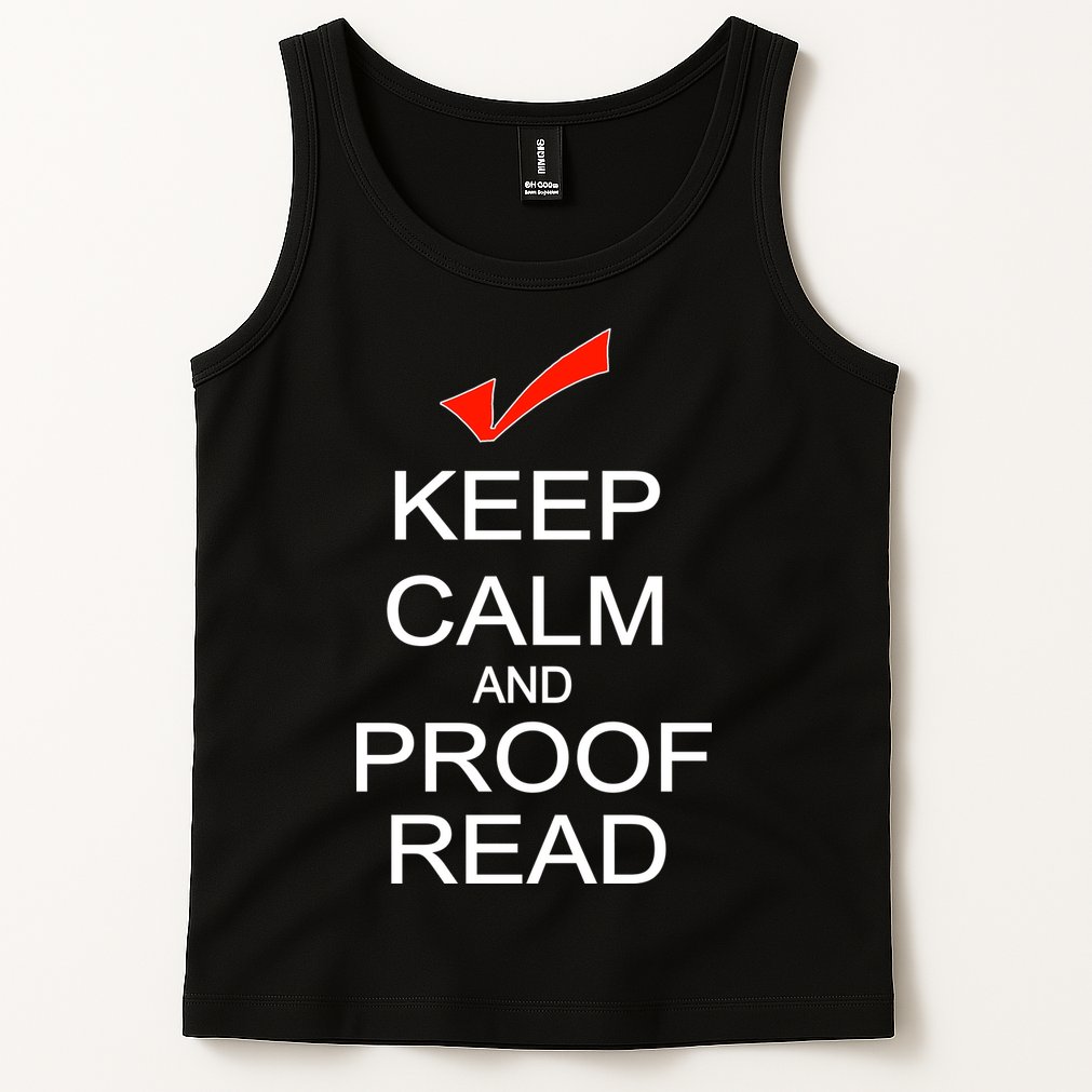 Keep Calm and Proof Read Tank Top