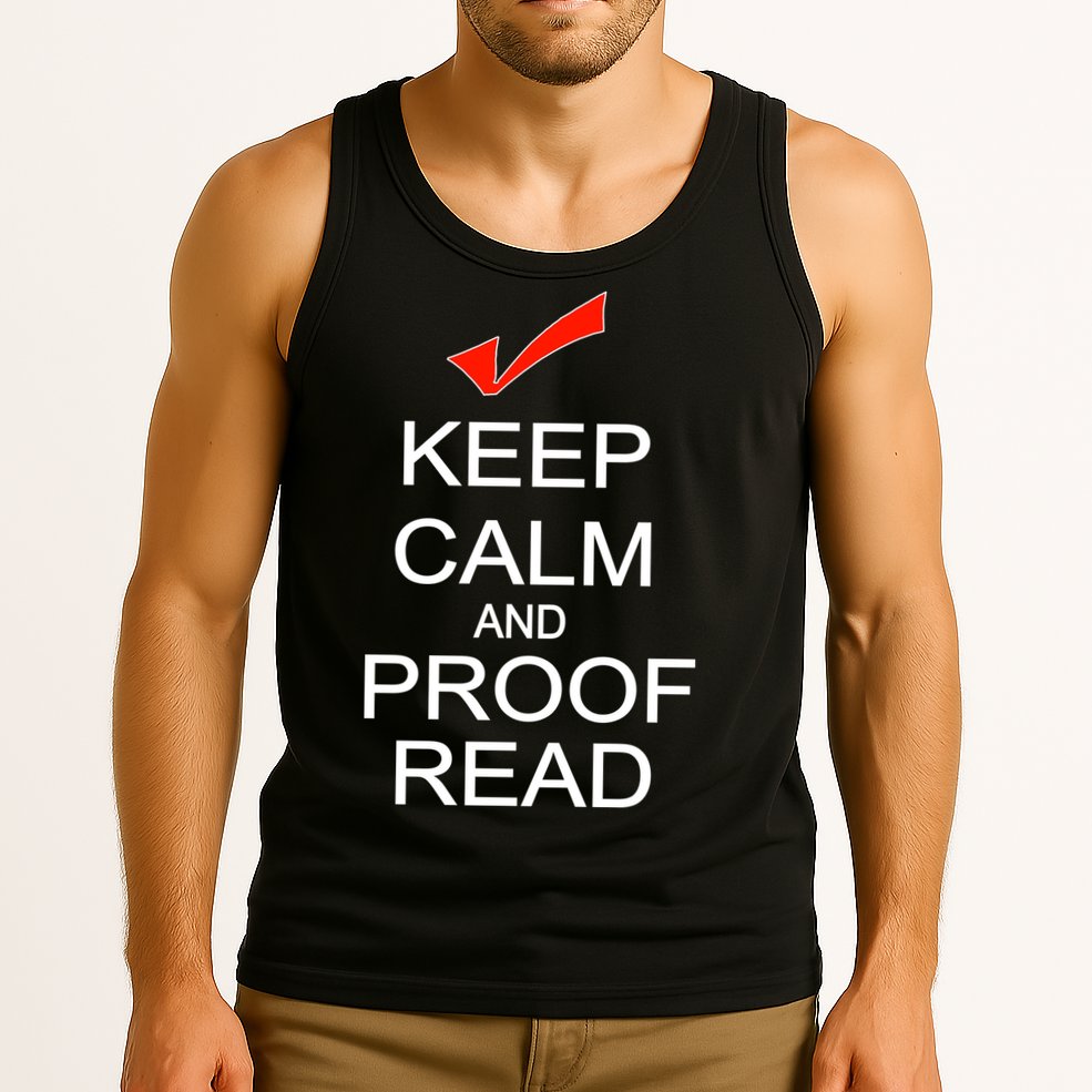 Keep Calm and Proof Read Tank Top