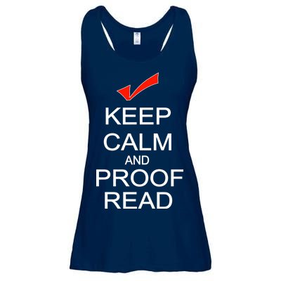 Keep Calm and Proof Read Ladies Essential Flowy Tank