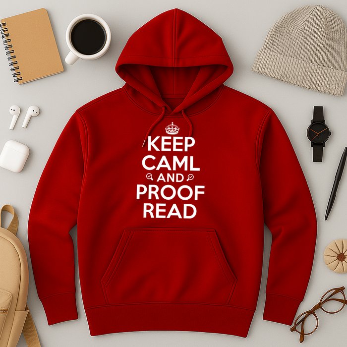 Keep Calm And Proof Read Funny Hoodie