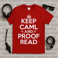 Keep Calm And Proof Read Funny T-Shirt