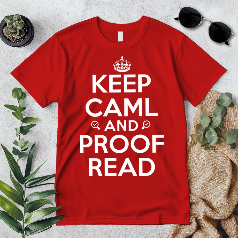Keep Calm And Proof Read Funny Premium T-Shirt