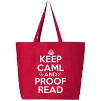 Keep Calm And Proof Read Funny 25L Jumbo Tote