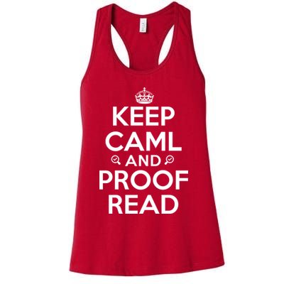 Keep Calm And Proof Read Funny Womens Tank Top