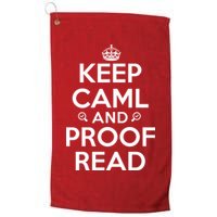 Keep Calm And Proof Read Funny Golf Towel
