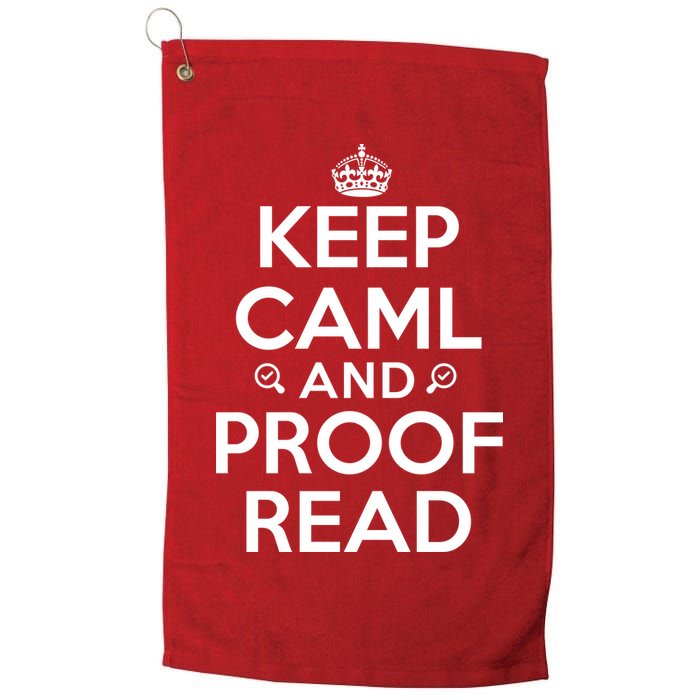 Keep Calm And Proof Read Funny Golf Towel