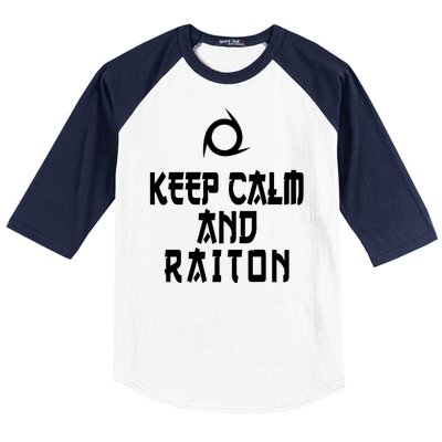 Keep Calm And Raiton Ninja FF14 Baseball Sleeve Shirt