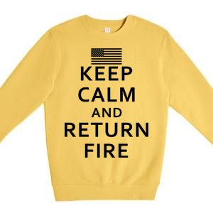 Keep Calm and Return Fire 2nd Amendment Premium Crewneck Sweatshirt