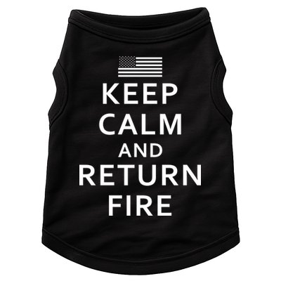 Keep Calm and Return Fire 2nd Amendment Doggie Tank