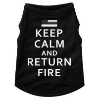 Keep Calm and Return Fire 2nd Amendment Doggie Tank
