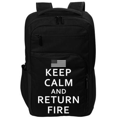 Keep Calm and Return Fire 2nd Amendment Impact Tech Backpack