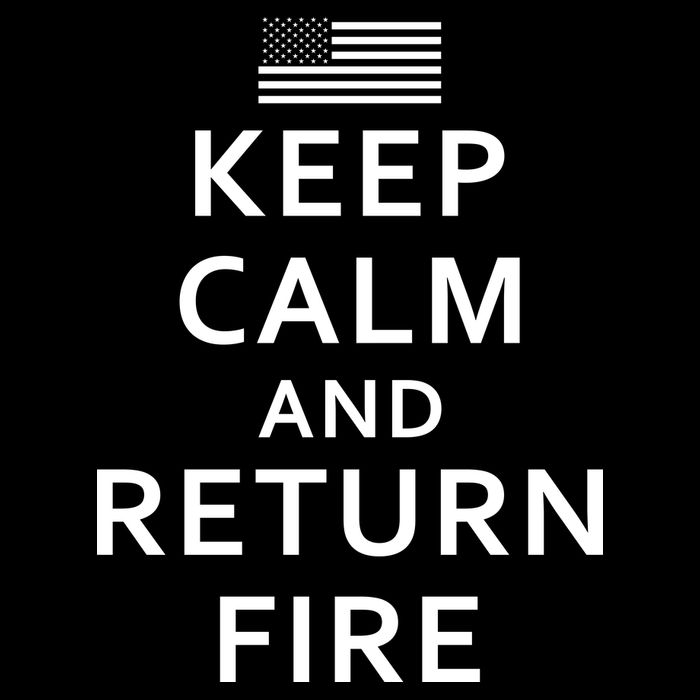Keep Calm and Return Fire 2nd Amendment Button
