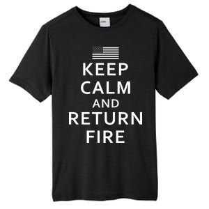 Keep Calm and Return Fire 2nd Amendment Tall Fusion ChromaSoft Performance T-Shirt