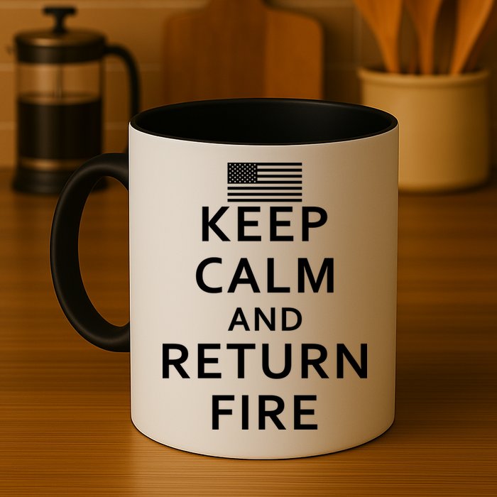 Keep Calm and Return Fire 2nd Amendment Mug