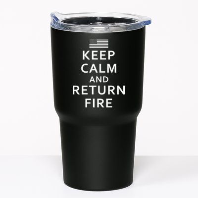 Keep Calm and Return Fire 2nd Amendment Tumbler