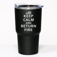 Keep Calm and Return Fire 2nd Amendment Tumbler