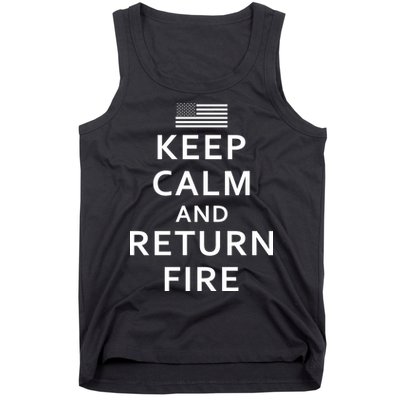 Keep Calm and Return Fire 2nd Amendment Tank Top