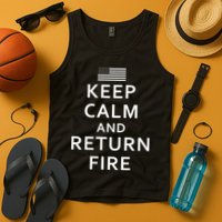 Keep Calm and Return Fire 2nd Amendment Tank Top