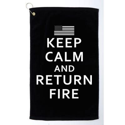 Keep Calm and Return Fire 2nd Amendment Golf Towel