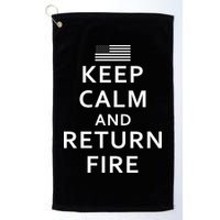 Keep Calm and Return Fire 2nd Amendment Golf Towel