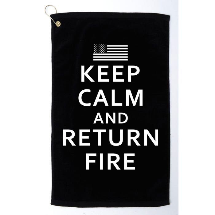 Keep Calm and Return Fire 2nd Amendment Golf Towel