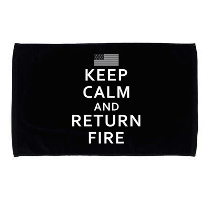 Keep Calm and Return Fire 2nd Amendment Microfiber Hand Towel