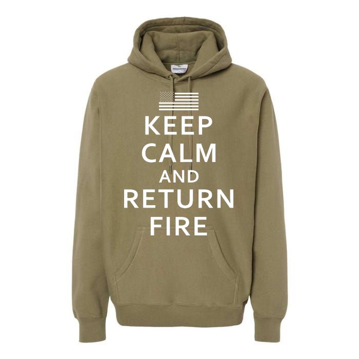 Keep Calm and Return Fire 2nd Amendment Premium Hoodie