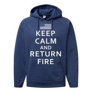 Keep Calm and Return Fire 2nd Amendment Performance Fleece Hoodie