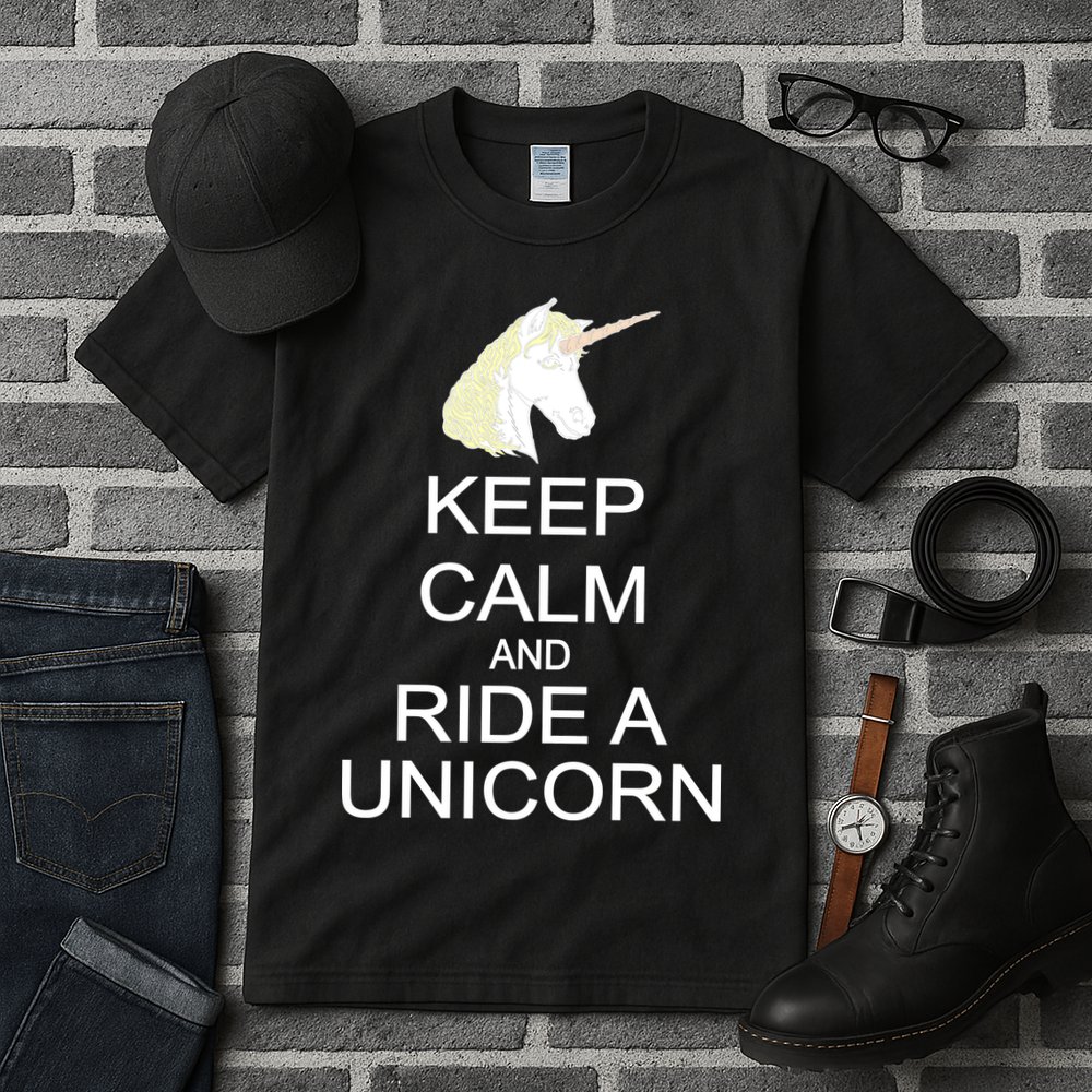 Keep Calm and Ride A Unicorn Tall T-Shirt