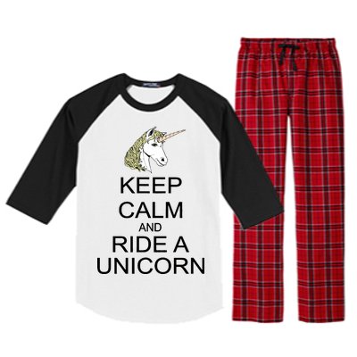 Keep Calm and Ride A Unicorn Raglan Sleeve Pajama Set