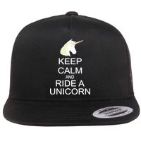 Keep Calm and Ride A Unicorn Flatbill Hat