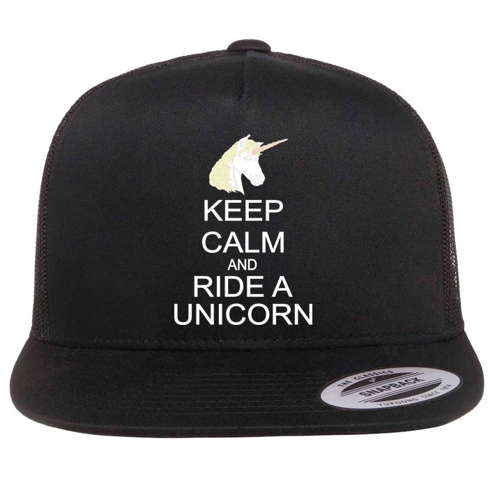 Keep Calm and Ride A Unicorn Flatbill Hat